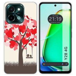 Funda Silicona para Vivo Y28 4G diseño Pajaritos Dibujos