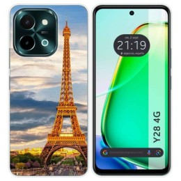 Funda Silicona para Vivo Y28 4G diseño Paris Dibujos