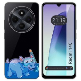 Funda Silicona Transparente para Xiaomi Redmi 14C diseño Hipo Dibujos