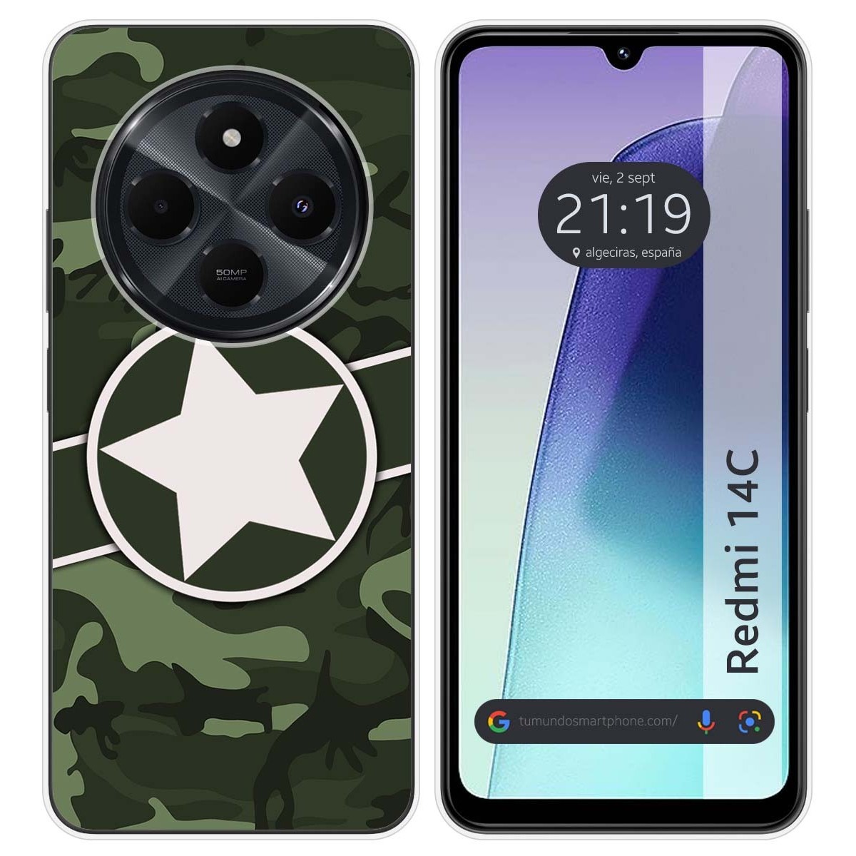 Funda Silicona para Xiaomi Redmi 14C diseño Camuflaje 01 Dibujos