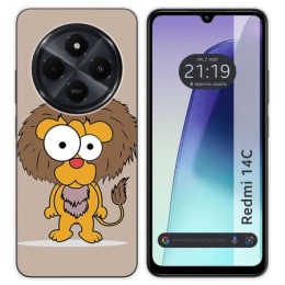 Funda Silicona para Xiaomi Redmi 14C diseño Leon Dibujos