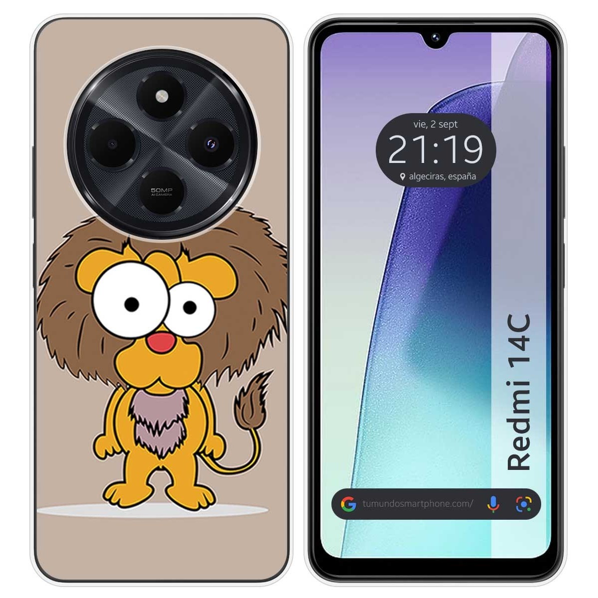 Funda Silicona para Xiaomi Redmi 14C diseño Leon Dibujos