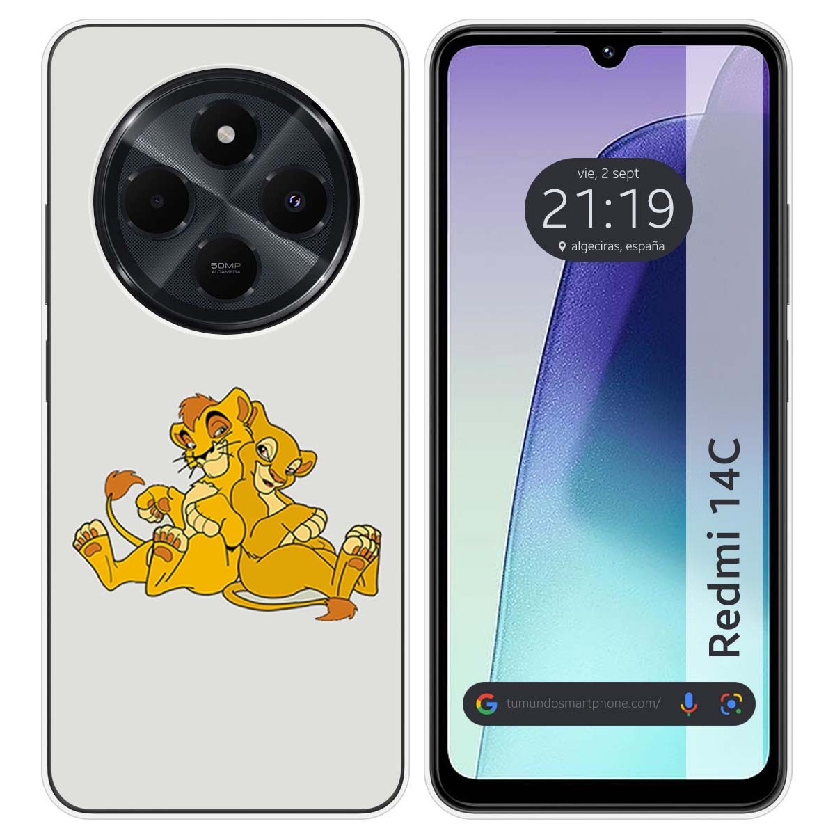 Funda Silicona para Xiaomi Redmi 14C diseño Leones Dibujos