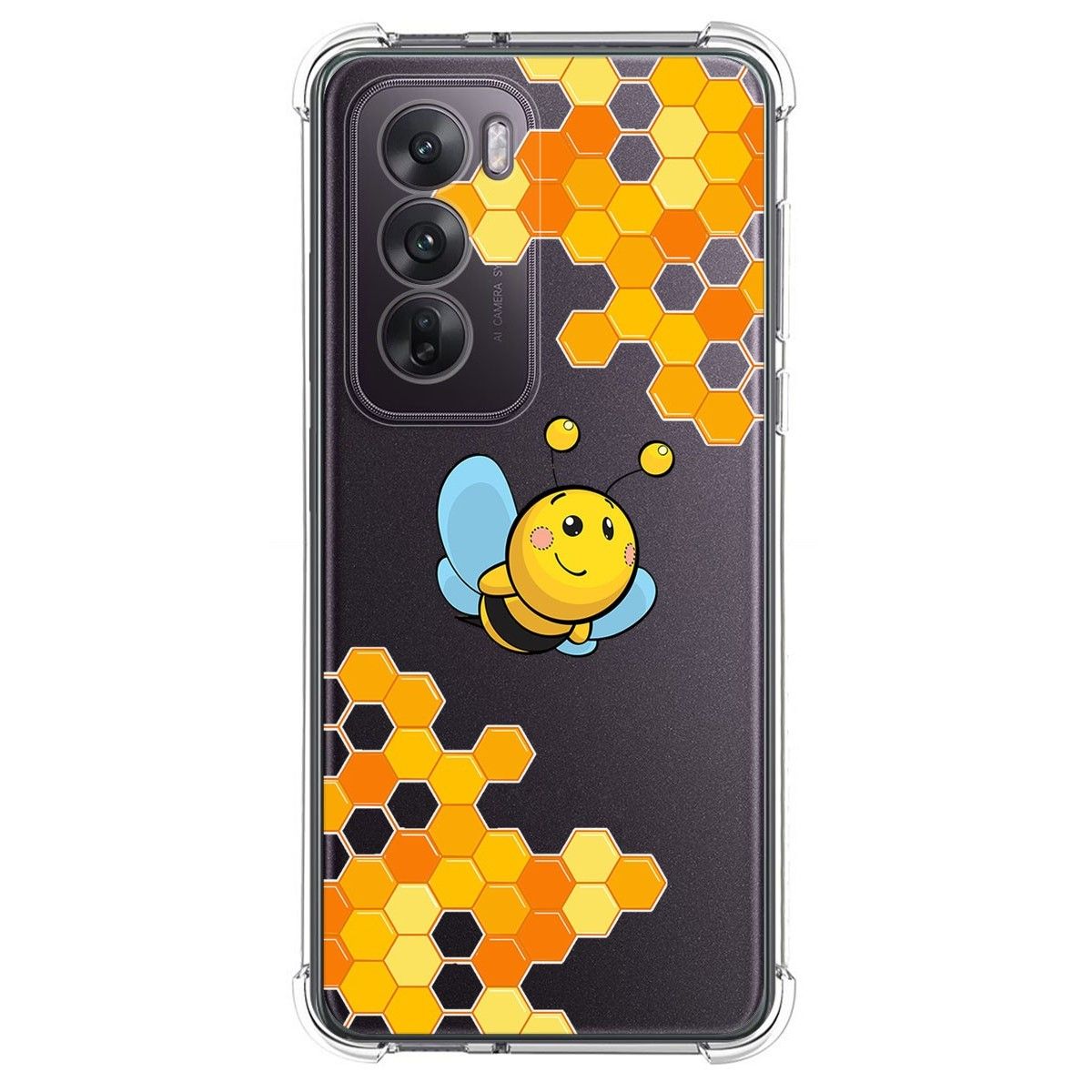 Funda Silicona Antigolpes para Oppo Reno 12 5G diseño Abeja Dibujos