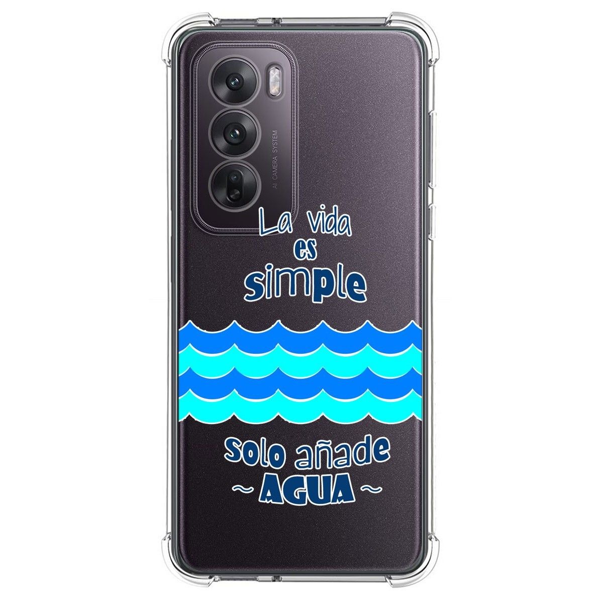 Funda Silicona Antigolpes para Oppo Reno 12 5G diseño Agua Dibujos