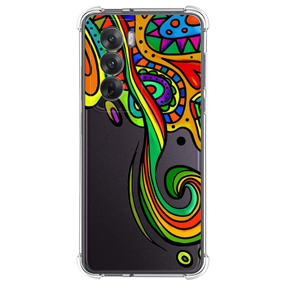 Funda Silicona Antigolpes para Oppo Reno 12 5G diseño Colores Dibujos