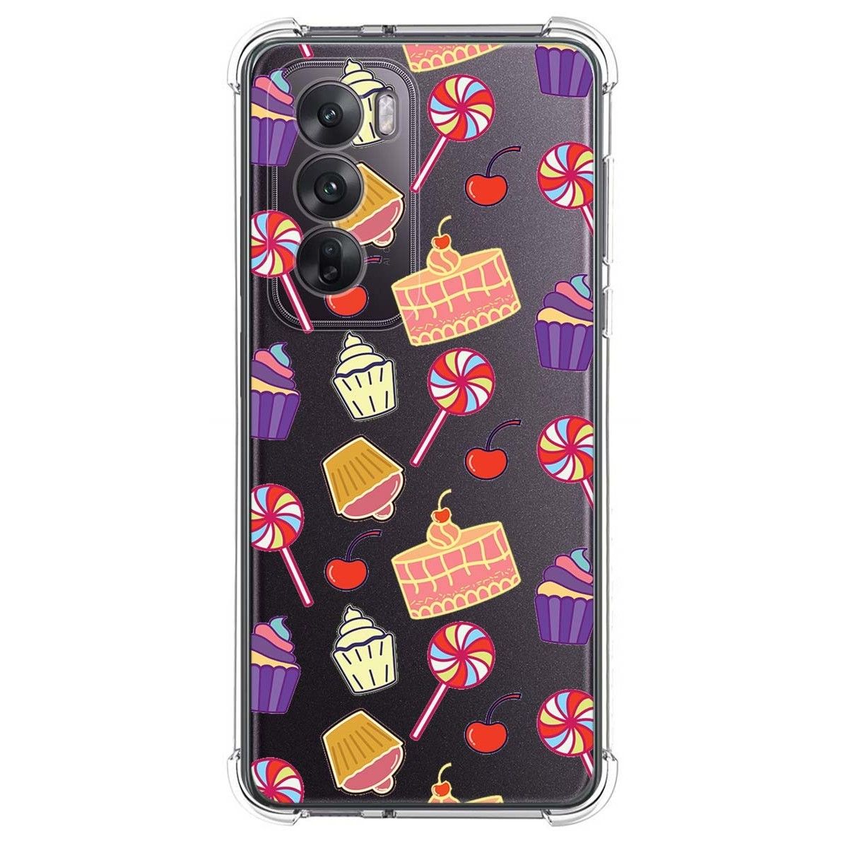 Funda Silicona Antigolpes para Oppo Reno 12 5G diseño Dulces 01 Dibujos