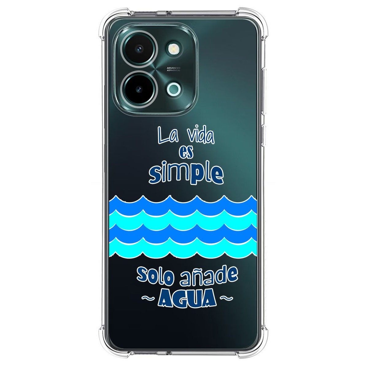 Funda Silicona Antigolpes para Vivo Y28 4G diseño Agua Dibujos