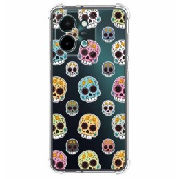 Funda Silicona Antigolpes para Vivo Y28 4G diseño Catrina Dibujos