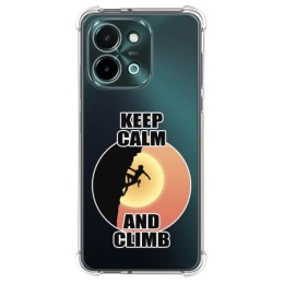 Funda Silicona Antigolpes para Vivo Y28 4G diseño Mujer Escalada Dibujos