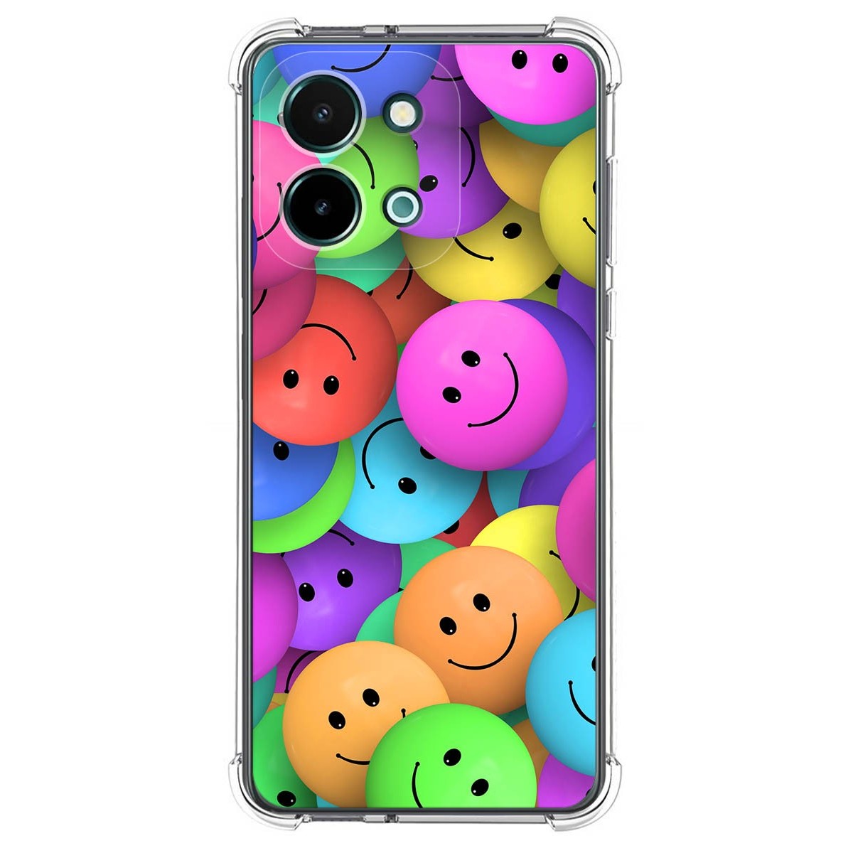 Funda Silicona Antigolpes para Vivo Y28 4G diseño Smile Dibujos