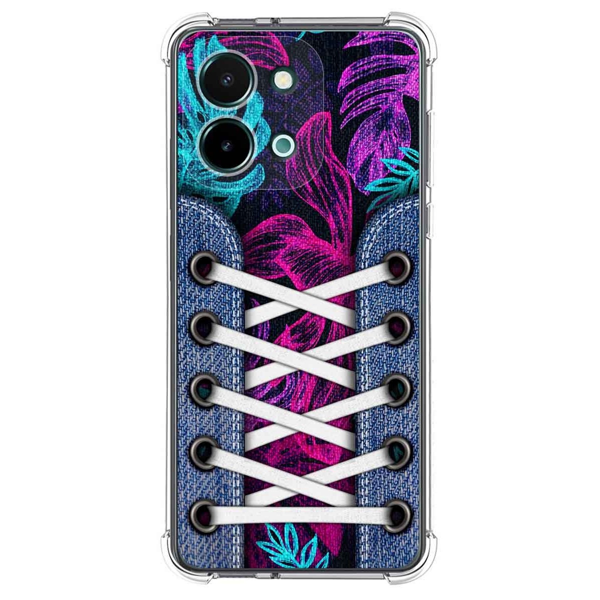 Funda Silicona Antigolpes para Vivo Y28 4G diseño Zapatillas 07 Dibujos