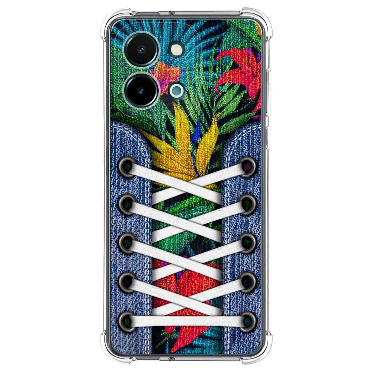 Funda Silicona Antigolpes para Vivo Y28 4G diseño Zapatillas 12 Dibujos