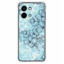 Funda Silicona Antigolpes para Vivo Y28 4G diseño Flores 03 Dibujos