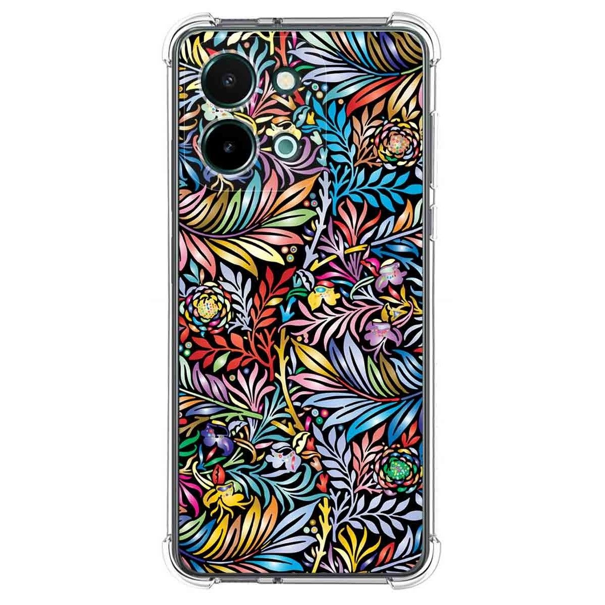 Funda Silicona Antigolpes para Vivo Y28 4G diseño Flores 04 Dibujos