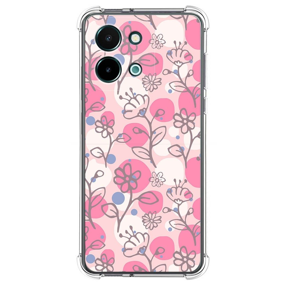 Funda Silicona Antigolpes para Vivo Y28 4G diseño Flores 07 Dibujos