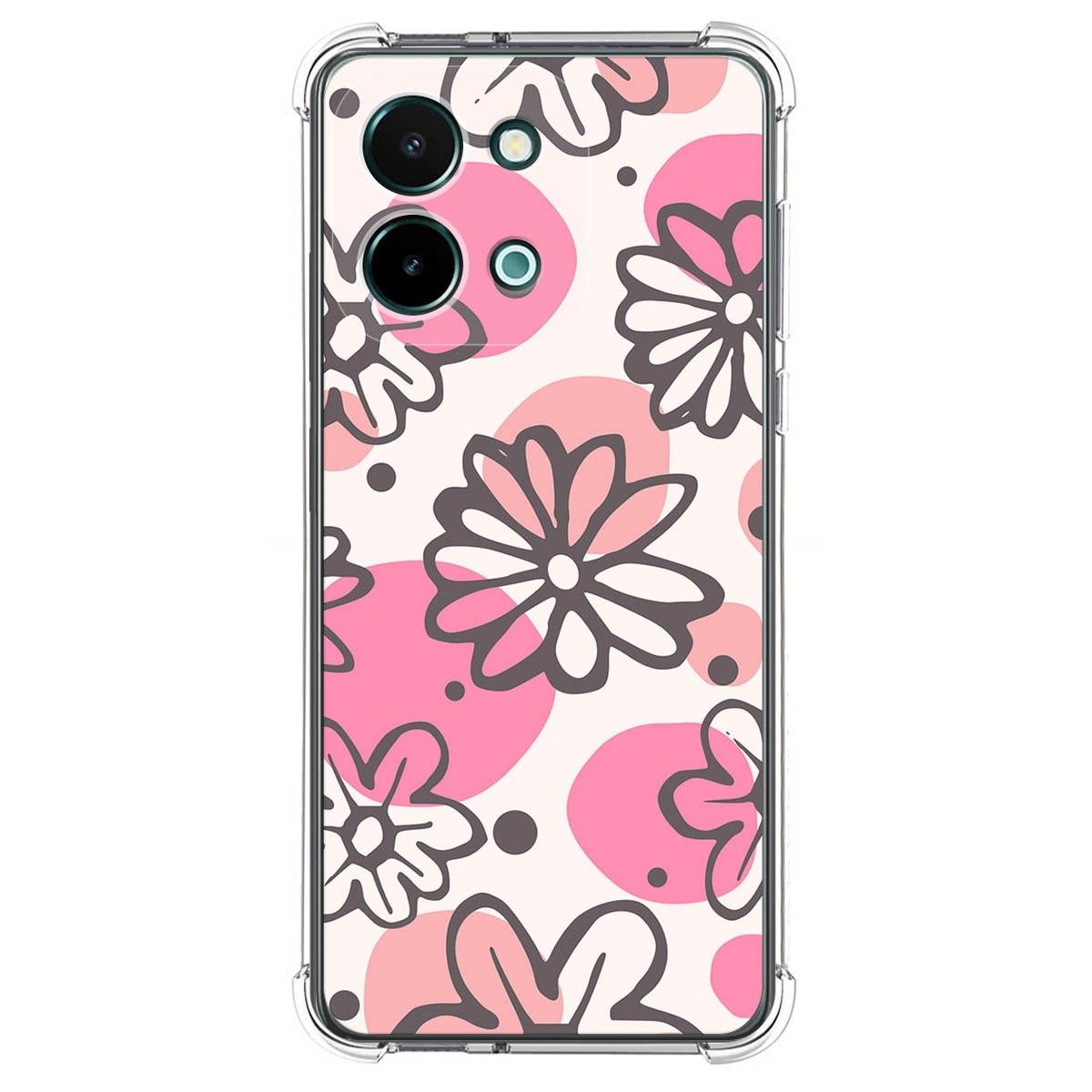 Funda Silicona Antigolpes para Vivo Y28 4G diseño Flores 09 Dibujos