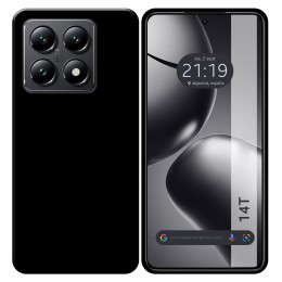 Funda Silicona Gel TPU Negra para Xiaomi 14T 5G