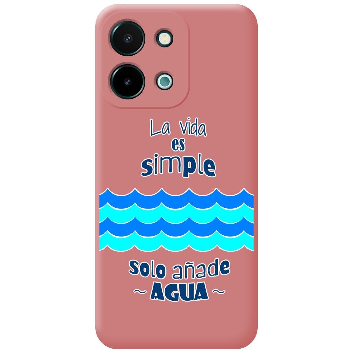 Funda Silicona Líquida Rosa para Vivo Y28 4G diseño Agua Dibujos