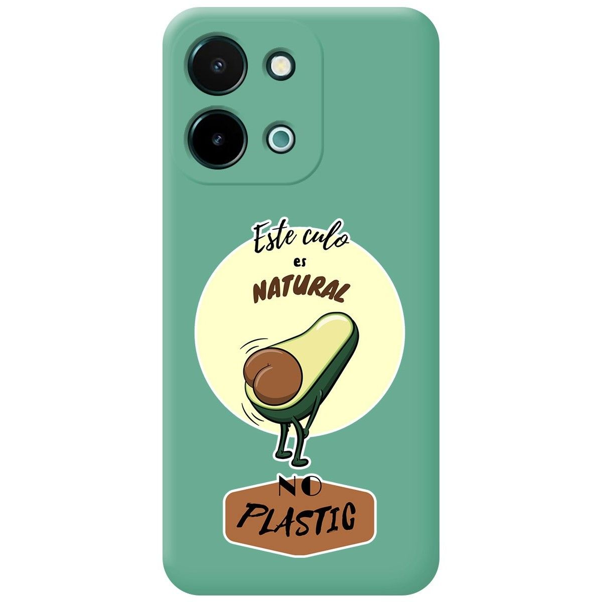 Funda Silicona Líquida Verde para Vivo Y28 4G diseño Culo Natural Dibujos