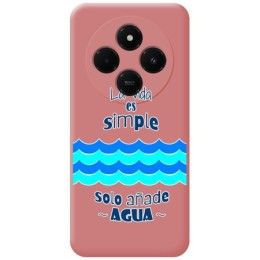 Funda Silicona Líquida Rosa para Xiaomi Redmi 14C diseño Agua Dibujos