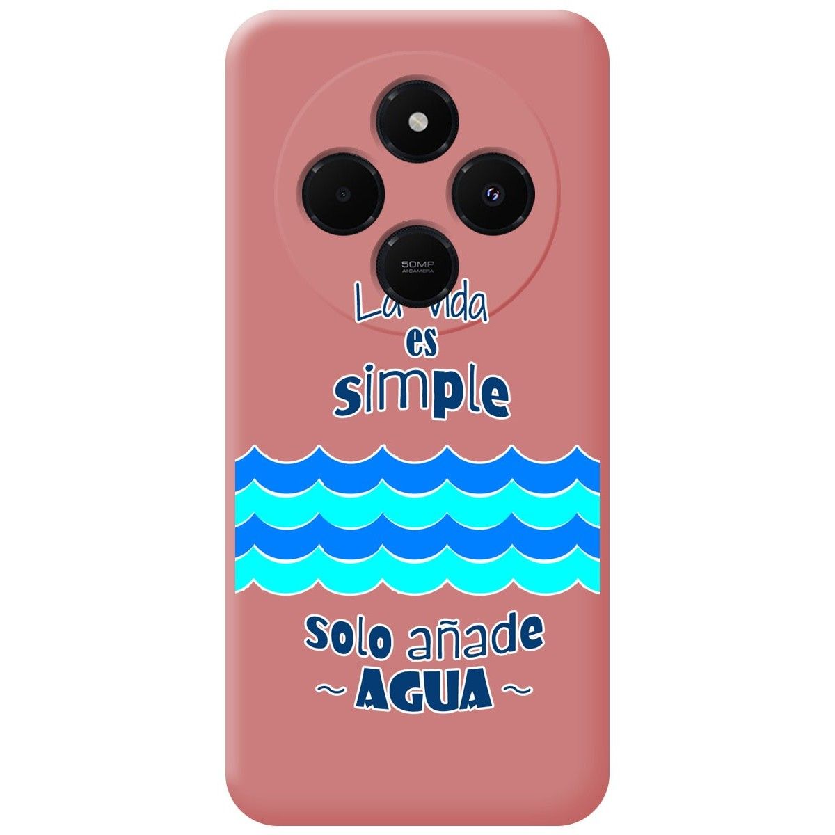 Funda Silicona Líquida Rosa para Xiaomi Redmi 14C diseño Agua Dibujos