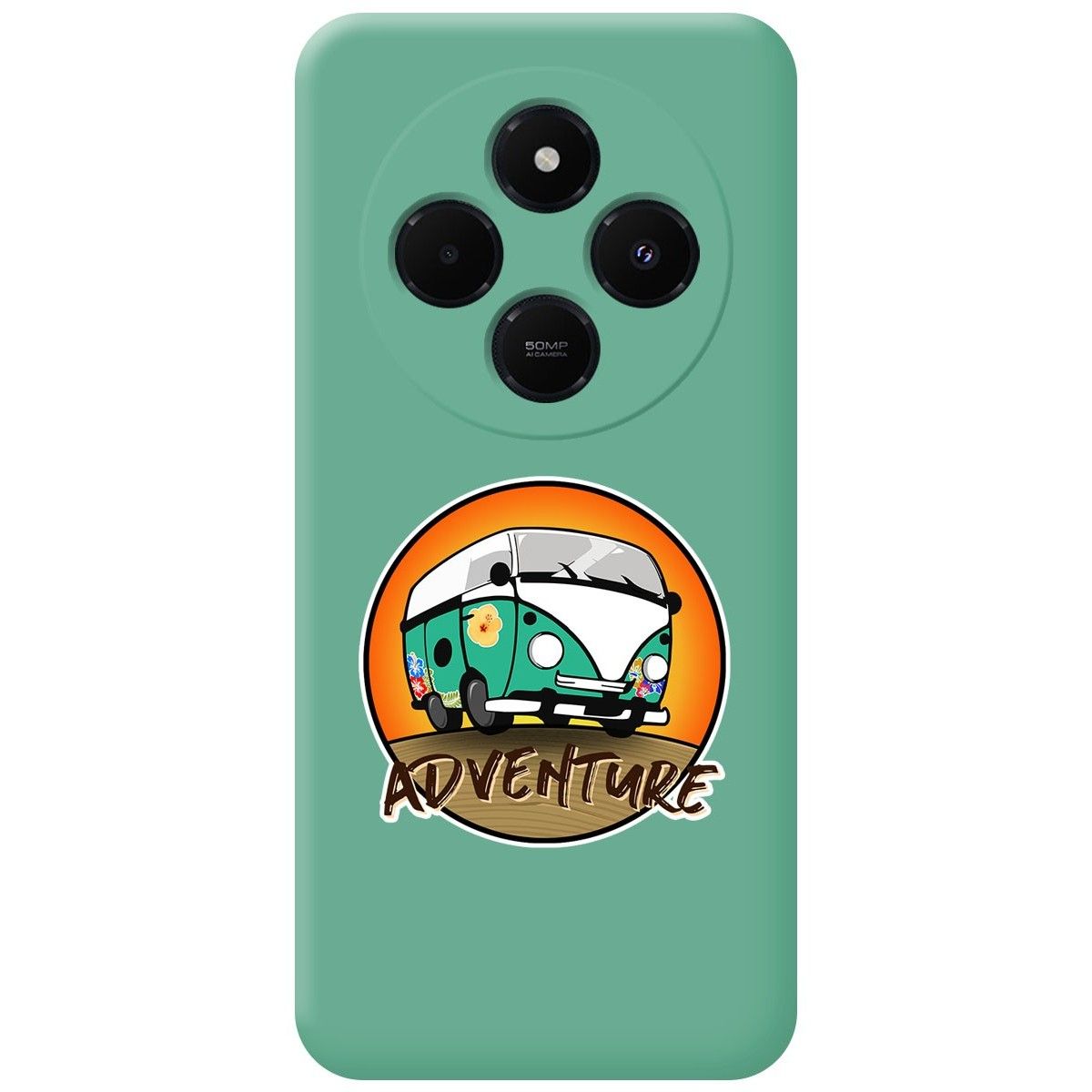 Funda Silicona Líquida Verde para Xiaomi Redmi 14C diseño Adventure Dibujos