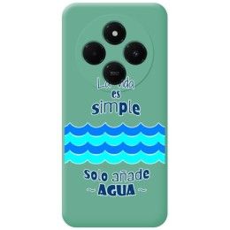 Funda Silicona Líquida Verde para Xiaomi Redmi 14C diseño Agua Dibujos