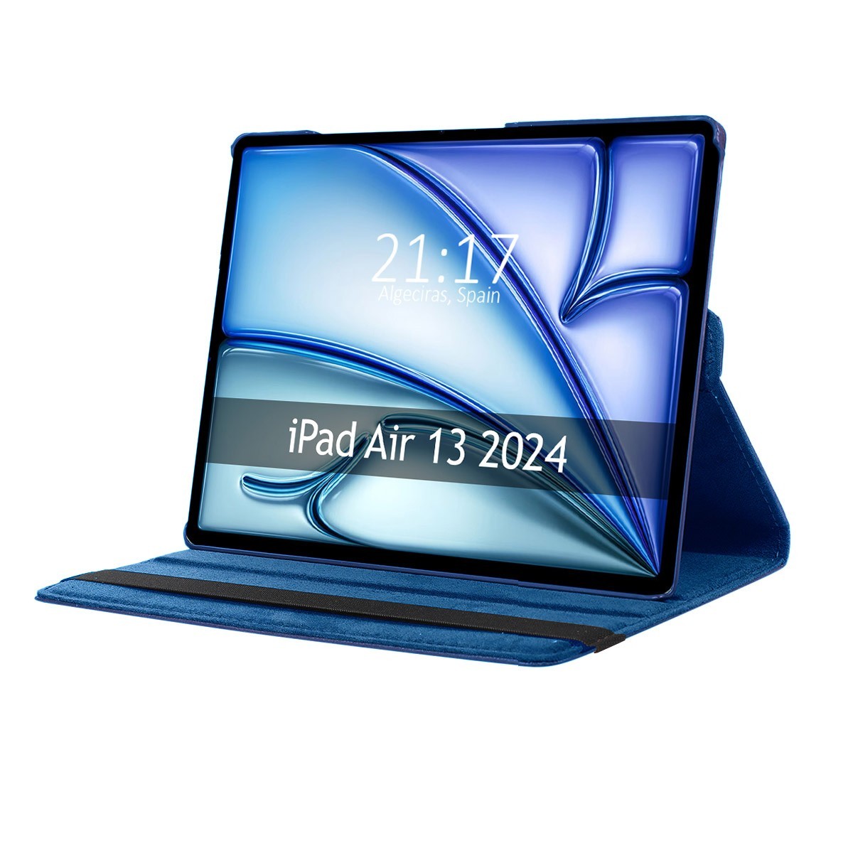 Funda Giratoria 360 para Apple iPad Air 2024 13 (M2) color Azul