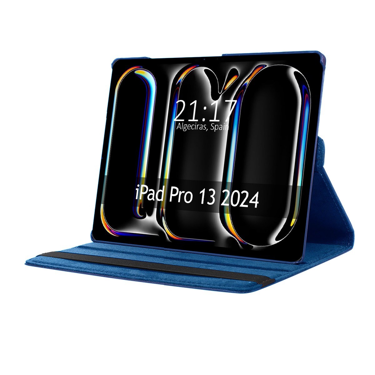 Funda Giratoria 360 para Apple iPad Pro 2024 13 (M4) color Azul