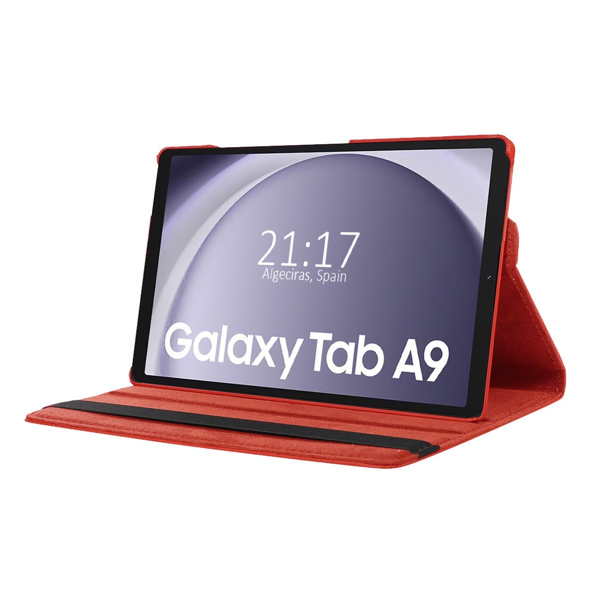 Funda Giratoria 360 para Samsung Galaxy Tab A9 color Roja