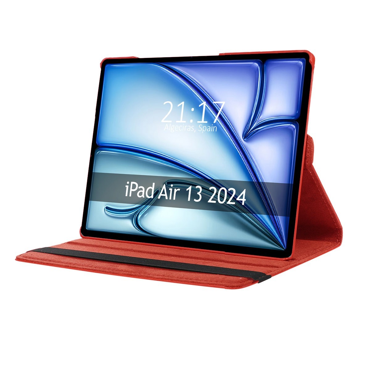 Funda Giratoria 360 para Apple iPad Air 2024 13 (M2) color Roja