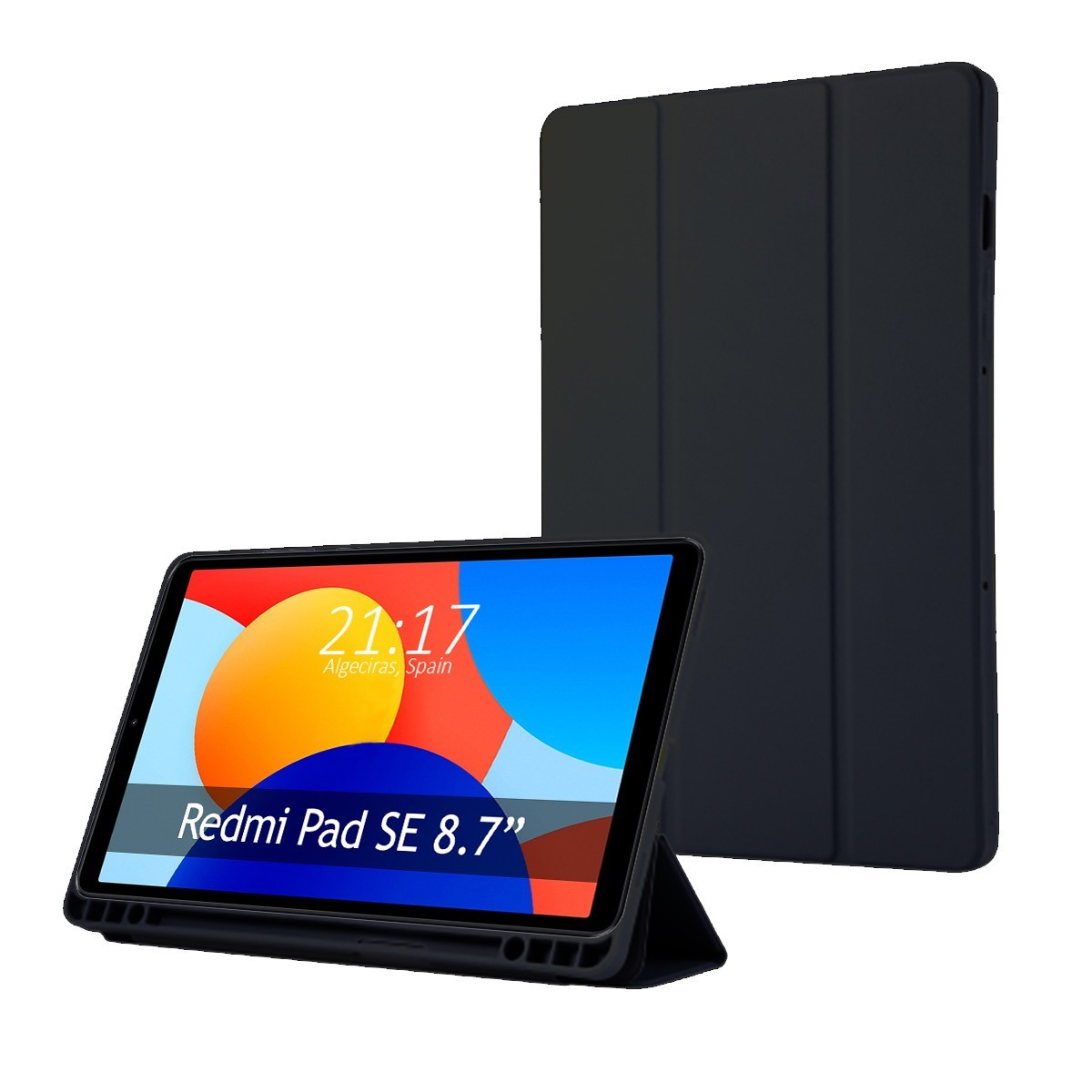 Funda con tapa Smart para Xiaomi Redmi Pad SE 8.7 color Negro