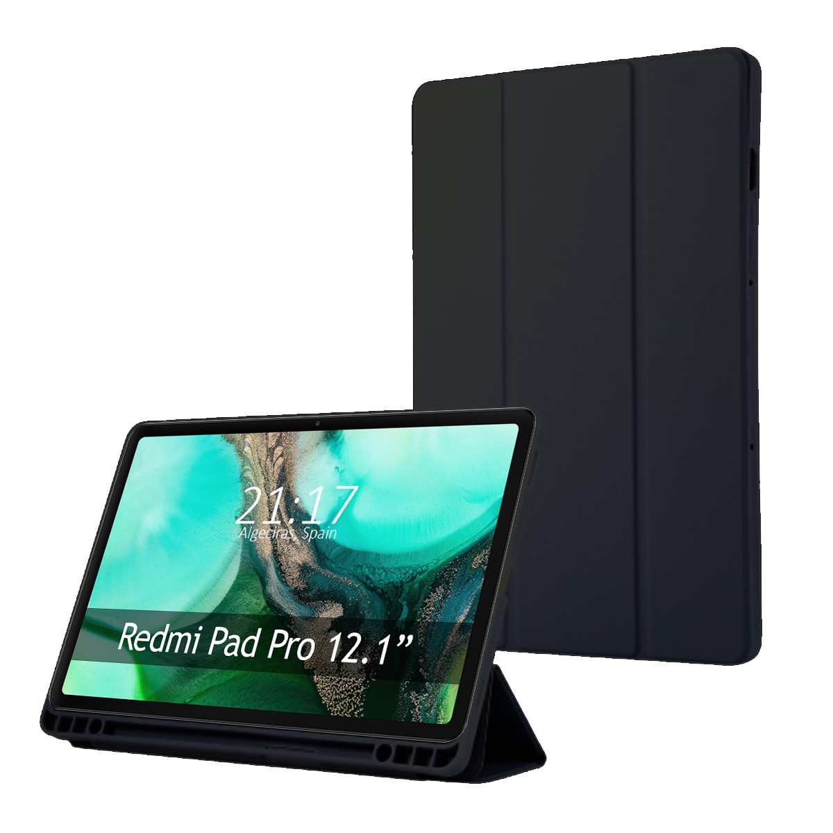 Funda con tapa Smart para Xiaomi Redmi Pad Pro / Pro 5G 12.1 color Negro