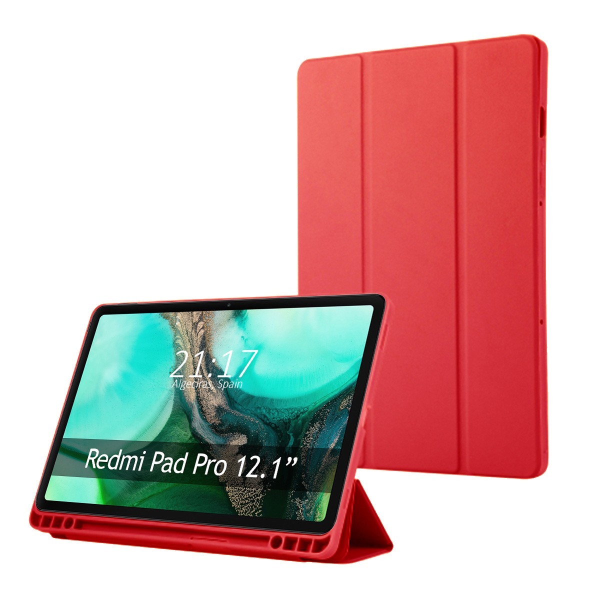 Funda con tapa Smart para Xiaomi Redmi Pad Pro / Pro 5G 12.1 color Rojo