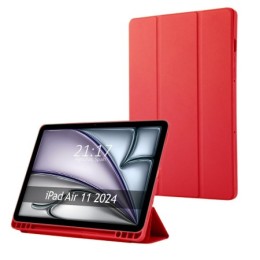 Funda con tapa Smart para Apple iPad Air 2024 11 (M2) color Rojo