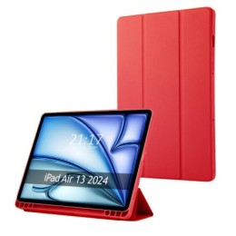 Funda con tapa Smart para Apple iPad Air 2024 13 (M2) color Rojo