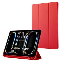 Funda con tapa Smart para Apple iPad Pro 2024 11 (M4) color Rojo