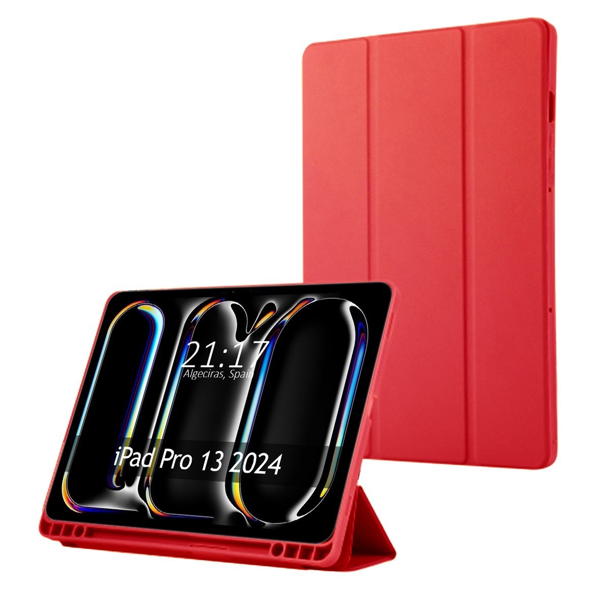 Funda con tapa Smart para Apple iPad Pro 2024 13 (M4) color Rojo