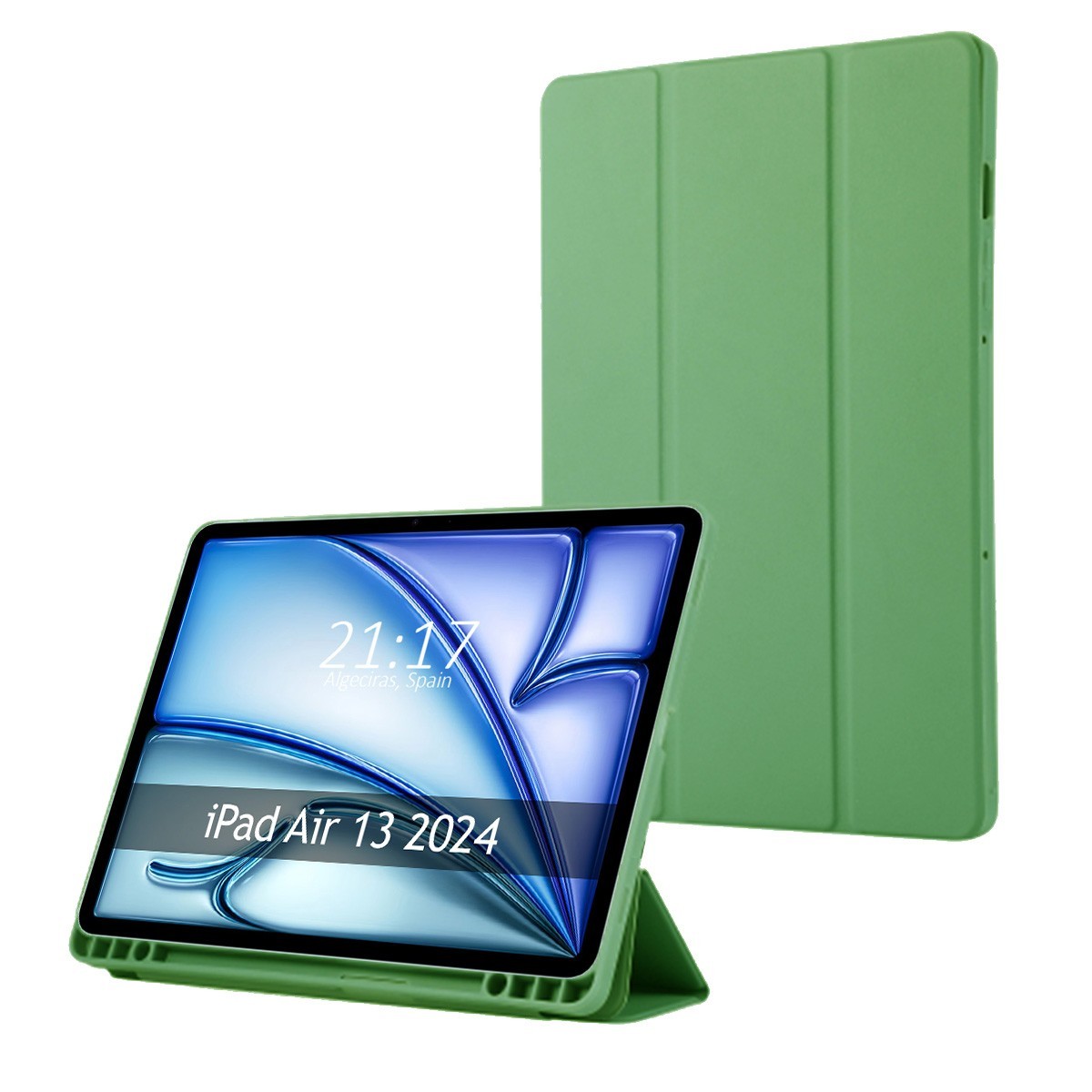 Funda con tapa Smart para Apple iPad Air 2024 13 (M2) color Verde