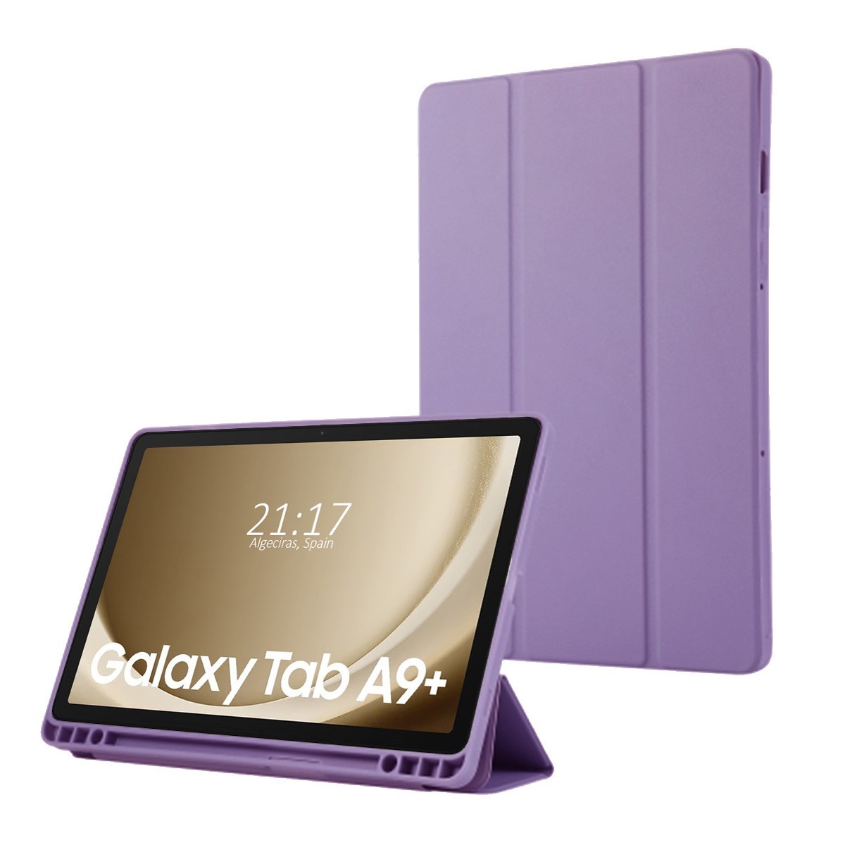 Funda con tapa Smart para Samsung Galaxy Tab A9+ Plus color Morado