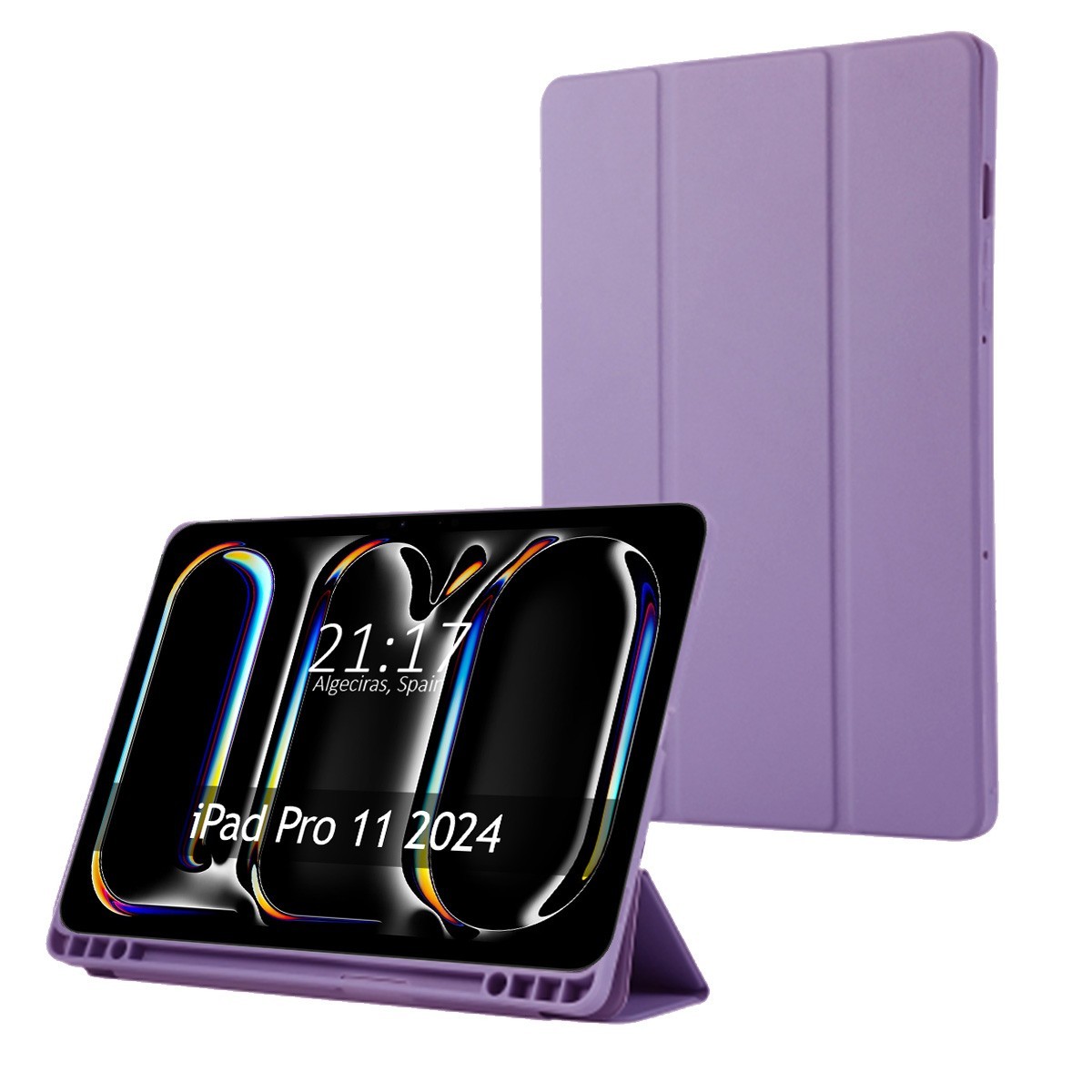 Funda con tapa Smart para Apple iPad Pro 2024 11 (M4) color Morado