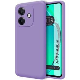 Funda Silicona Líquida Ultra Suave para Oppo A40 / A40m color Morado