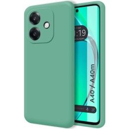 Funda Silicona Líquida Ultra Suave para Oppo A40 / A40m color Verde