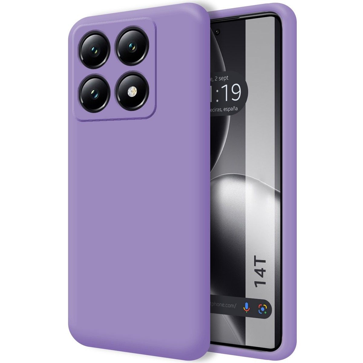 Funda Silicona Líquida Ultra Suave para Xiaomi 14T 5G color Morado