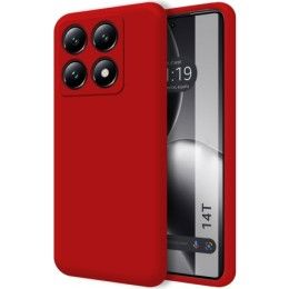 Funda Silicona Líquida Ultra Suave para Xiaomi 14T 5G color Roja