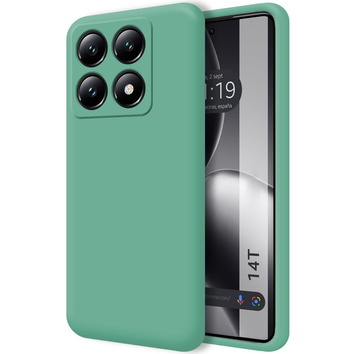 Funda Silicona Líquida Ultra Suave para Xiaomi 14T 5G color Verde