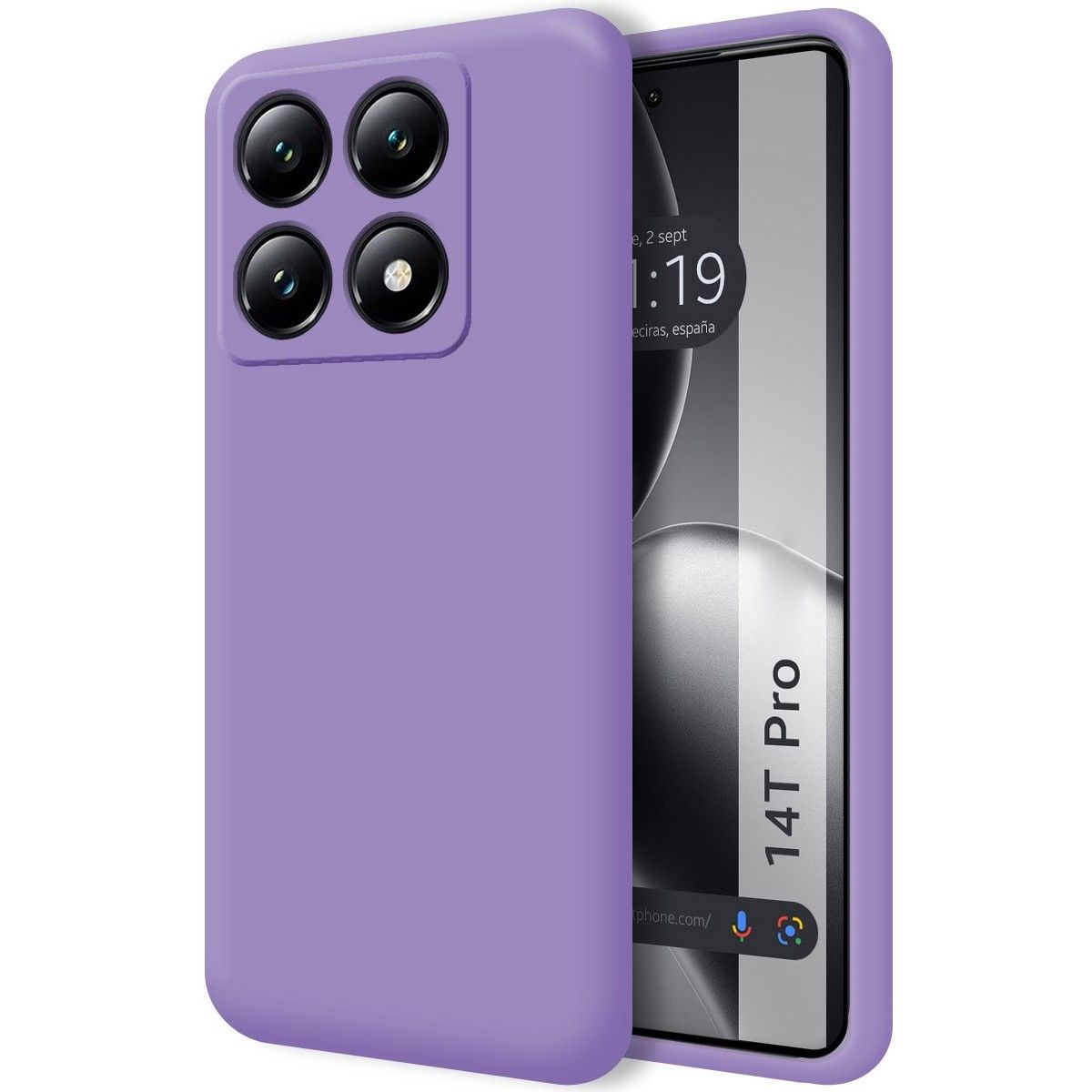 Funda Silicona Líquida Ultra Suave para Xiaomi 14T Pro 5G color Morado