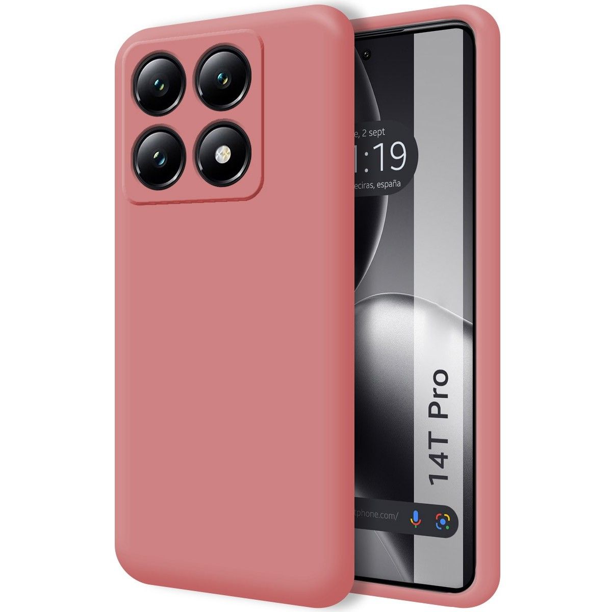 Funda Silicona Líquida Ultra Suave para Xiaomi 14T Pro 5G color Rosa