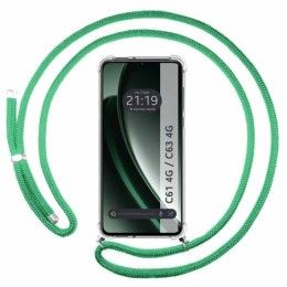 Funda Colgante Transparente para Realme C61 / C63 4G con Cordon Verde Agua